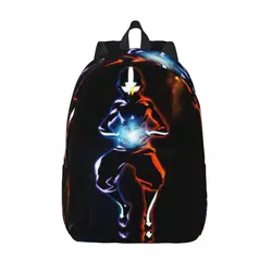 Cartoon Aang em mochila casual estado avatar, mochila para estudantes ao ar livre para homens e mulheres, bolsa de ombro para computador portátil