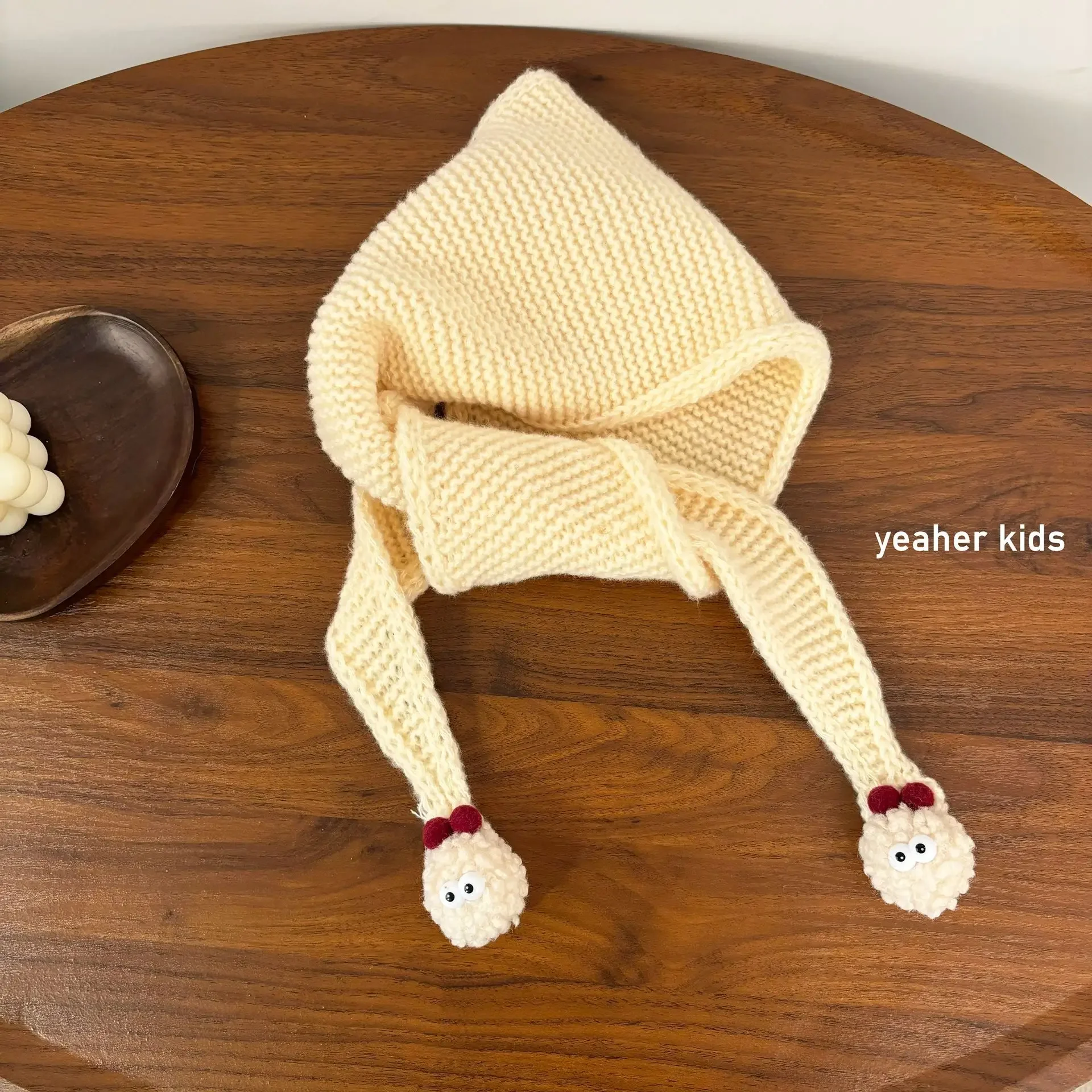 Einfarbiger Babyschal Herbst Winter Warmer Verdickter Gestrickter Weicher Wollschal für Jungen Mädchen Kleinkinder Kinder Anti-Kälte-Schal – Detail 8