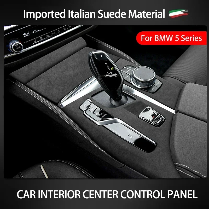 

Premium Suede For BMW 5 Series G30 G31 G38 Car Center Console Gear Shift Panel Cover Trim Decorative Shelth Shell