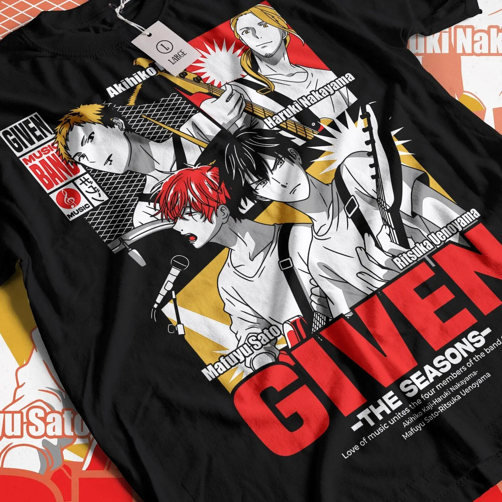 

Unisex Given t shirt, Ritsuka Uenoyama shirt, Mafuyu Sato shirt, given anime swe