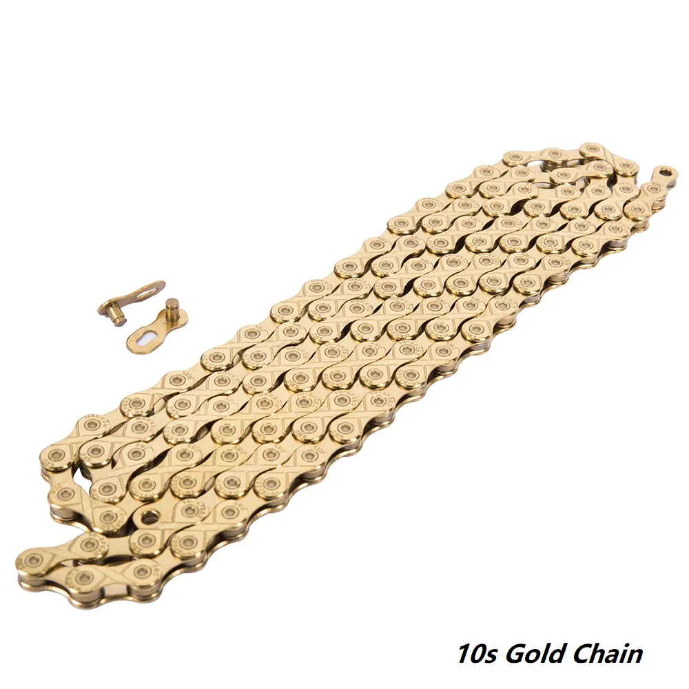 

MTB Road Bike 10 Speed Chain 10s 20s 30s Mountain Bike High Quality Durable Gold Golden Chain for Shimano SRAM CAMPAGNOLO