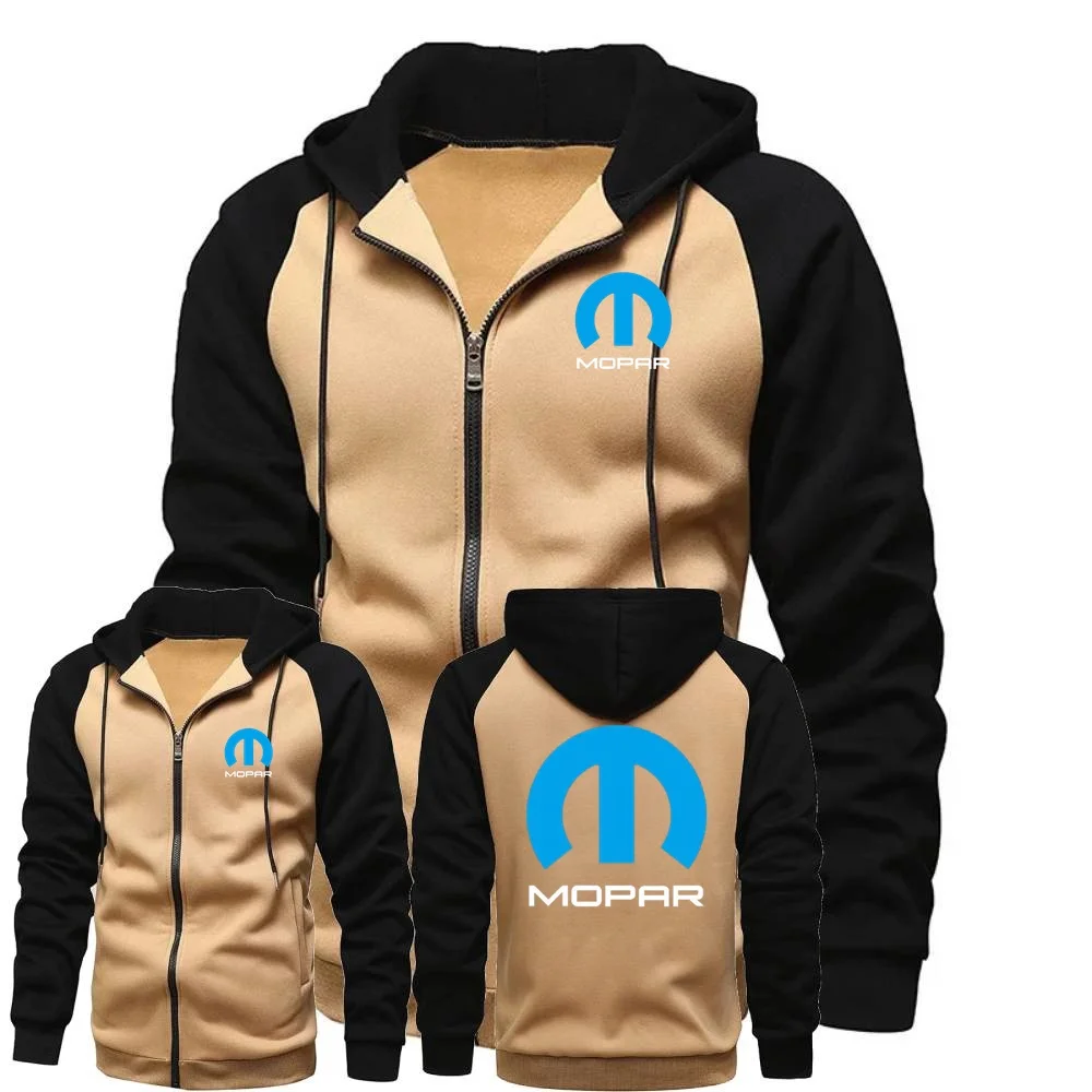 Jaqueta masculina topos contraste raglan manga casaco com capuz masculino zíper hoodies sportwear moletom masculino mopaars