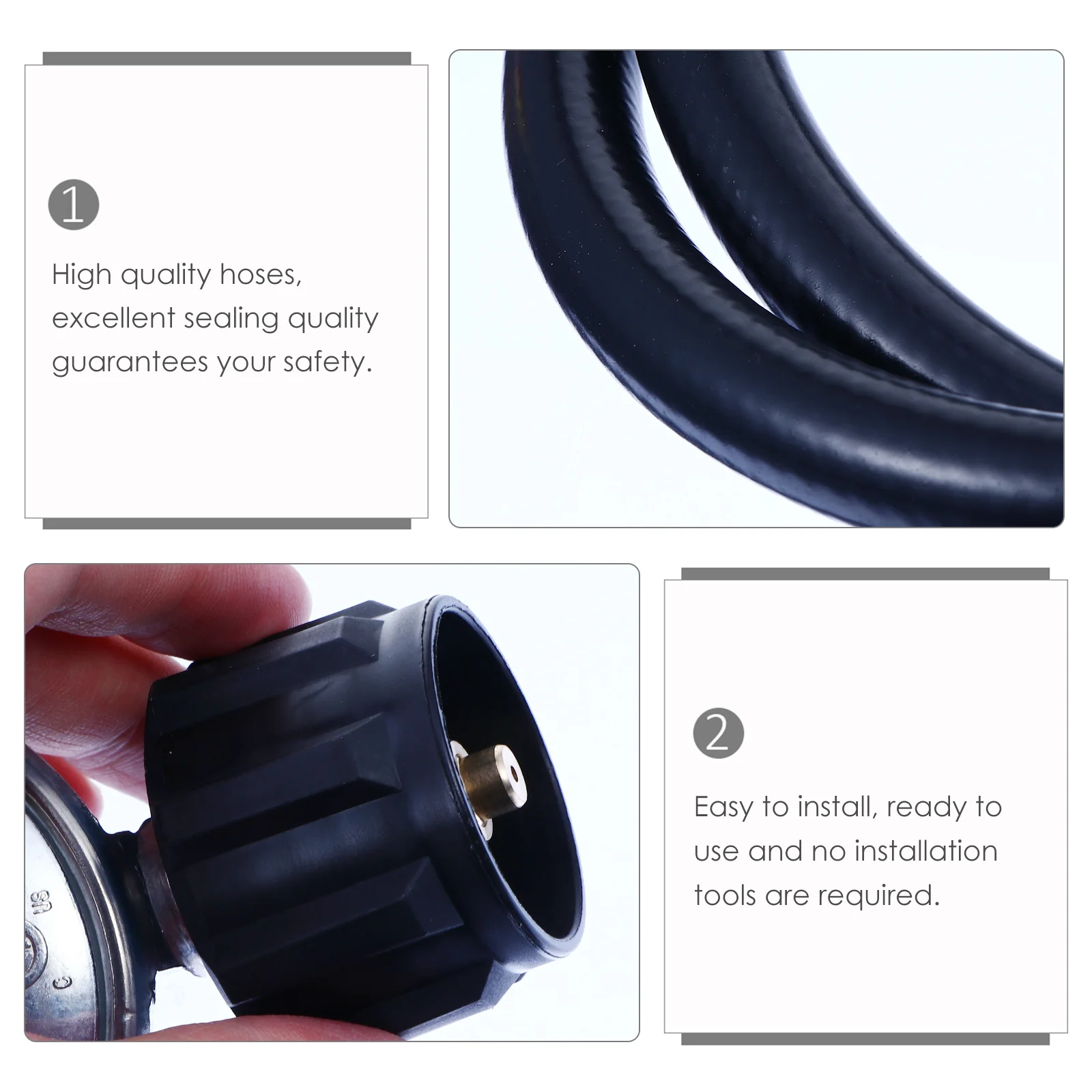 Válvula reguladora de Gas propano, manguera de baja presión de 1,5 m, calentador para horno de barbacoa, conexión de cilindro de Gas, suministros de horno de barbacoa de latón