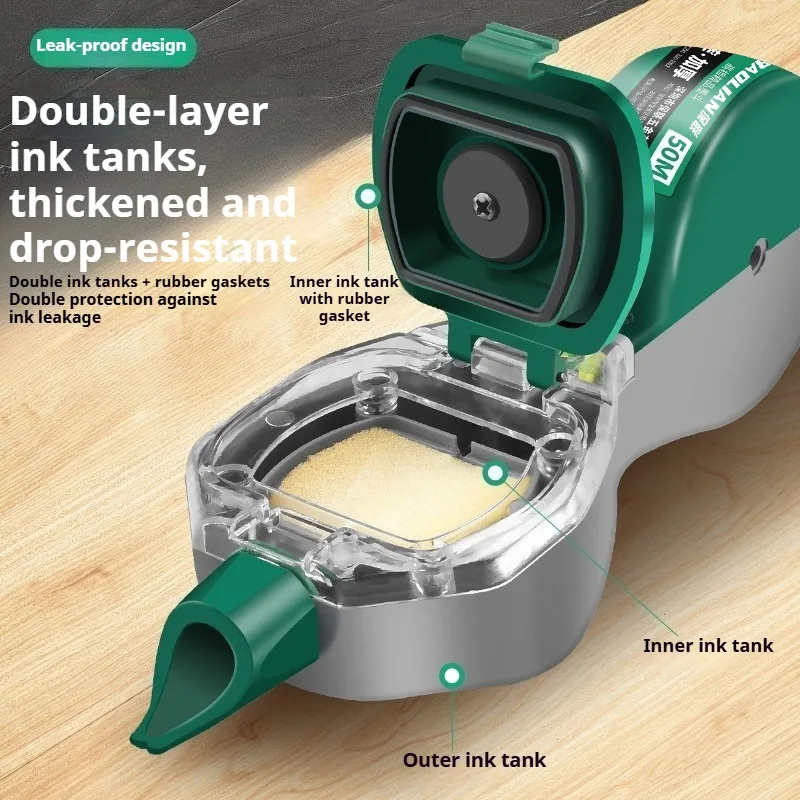Double Ink Chamber Chalk Line Reel Leak-Proof Drop-Resistant Chalk Line Construction Layout Line Marking Measuring Tools