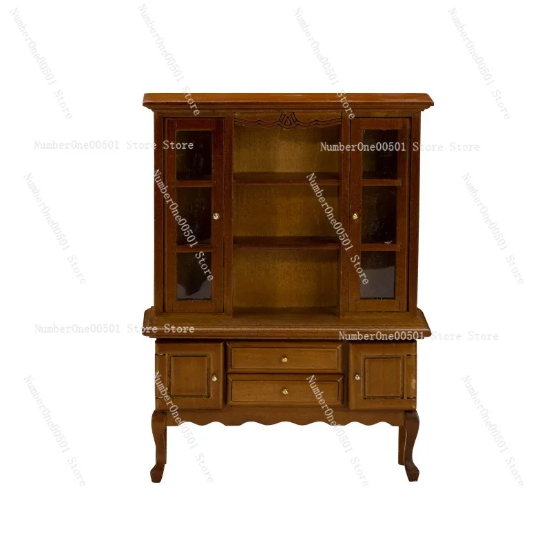 1:12 Doll house furniture model restaurant scene with ob11 miniature toy mini side cabinet locker
