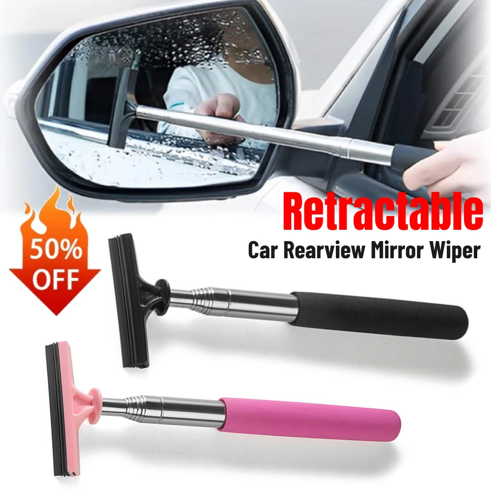 DS2081 Long Handle Mini Squeegee for Car Retractable Car Mirror Squeegee For Shower Glass Door Car Side Mirror Squeegee