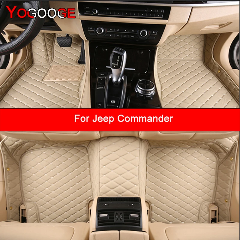 YOGOOGE Custom Car Floor Mats For Jeep Commander 2004-2010 Auto Carpets Foot Coche Accessorie