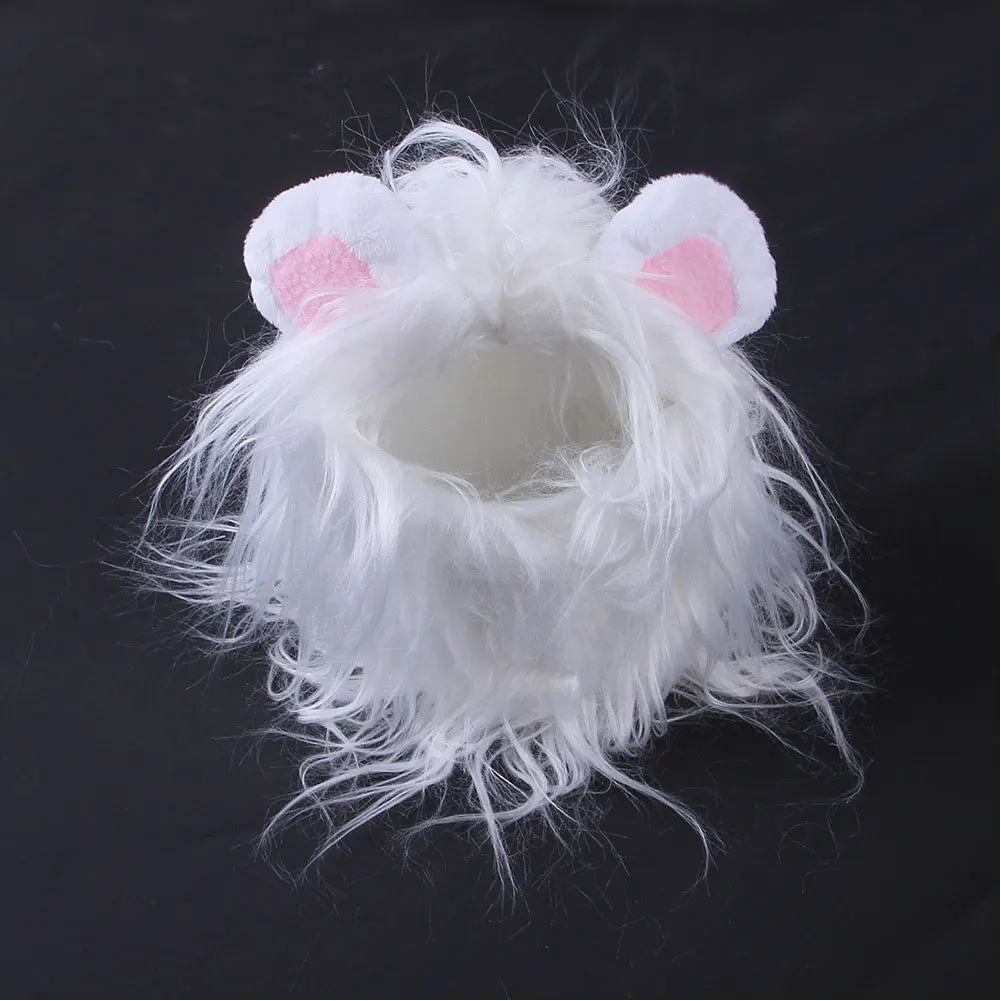 Puppy Cat Cosplay Fantasy Mask Headwear Lion Mane Funny Cute Pet Disguise Costume Accessories Animal Roleplay Fantasia Prop
