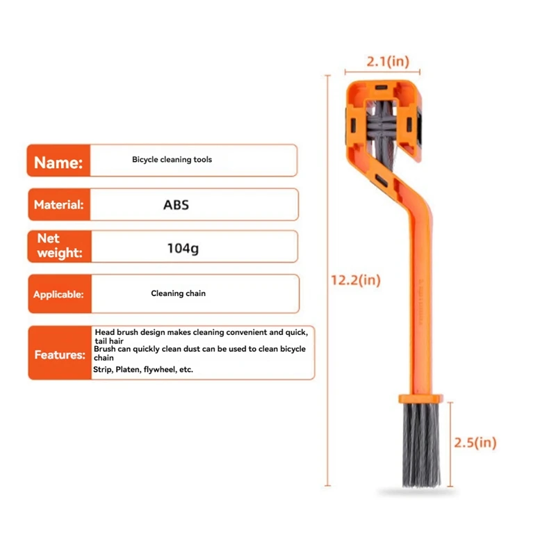 2 Pcs Chain Brush, Fully Enclosed Chain Cleaning Brushes For Outdoor Dirt Motorcycle, Motorcycle Chain Cleaner