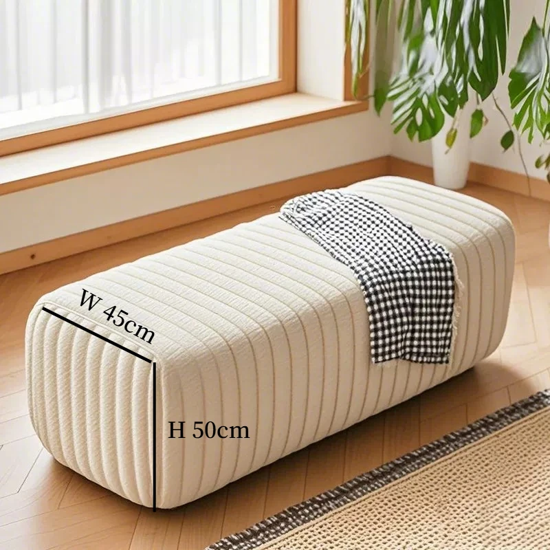 Entryway Bauhaus Floor Chair Wooden Bench Shoe Changing Foot Stool White Vintage Pouffe Muebles Para Hogar House Furniture