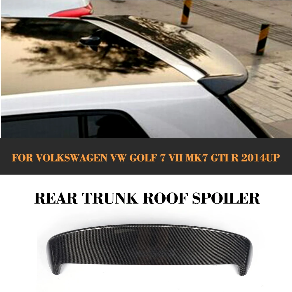 Carbon Fiber Car Rear Roof Spoiler Lip Wing For Volkswagen VW GOLF 7 VII GTI Or R 2014 -2017 Notfit Standard Car Styling