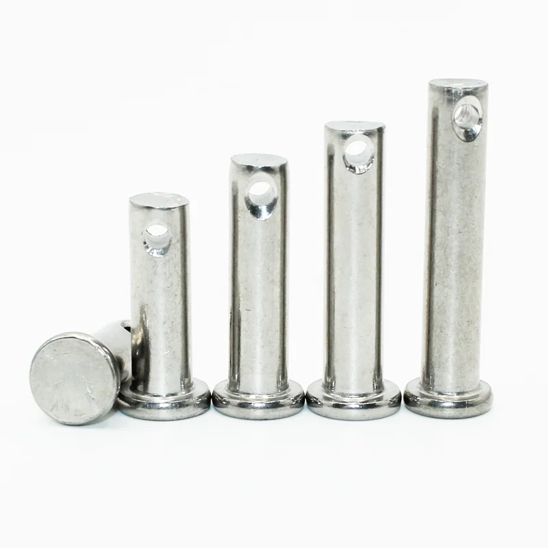 M3 M4 M5 M6 M8 M10 304 Edelstahl 304 Schaft Flachkopfstifte mit Lochpositionierung Zylindrischer Gabelbolzen328 – Detail 3
