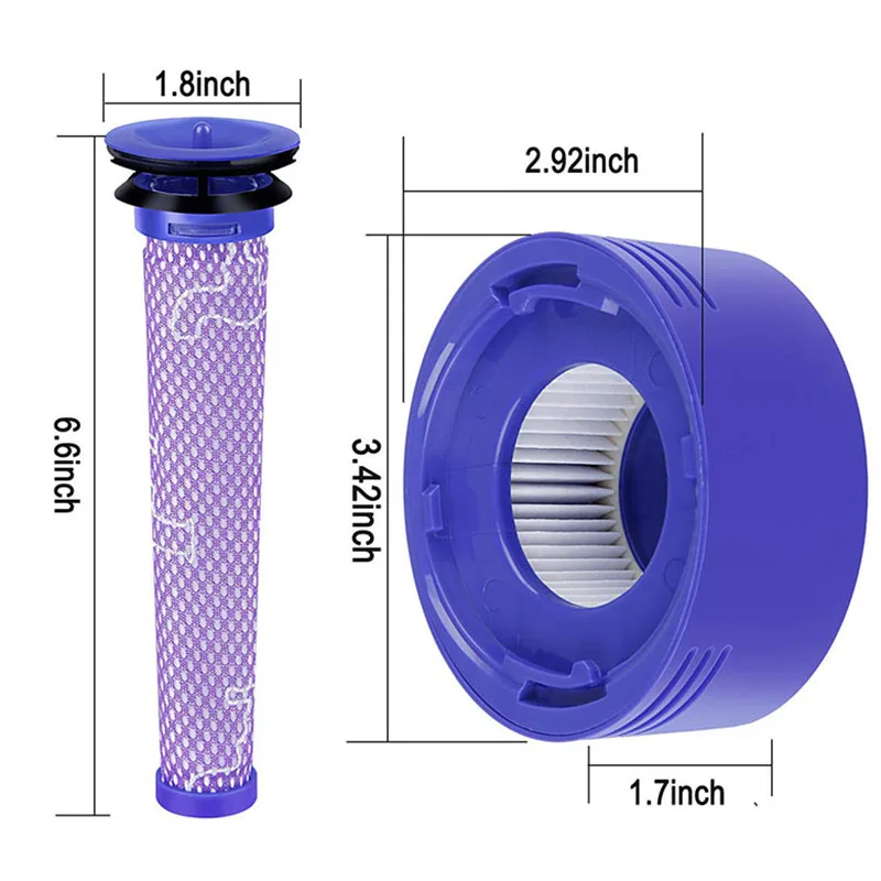 Washable Pre Filter Compatible For Dyson DC58 DC59 DC61 DC62 V6 V7 V8 Wireless handheld Vacuum Replacement Filters Spare Parts