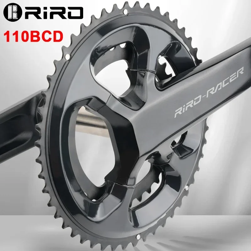 

RIRO 11/12S Ultralight Road Folding Bike Integrated Crankset 110BCD 4 Craw 50-34T Bicycle Double Sprocket 170mm Crank Arm