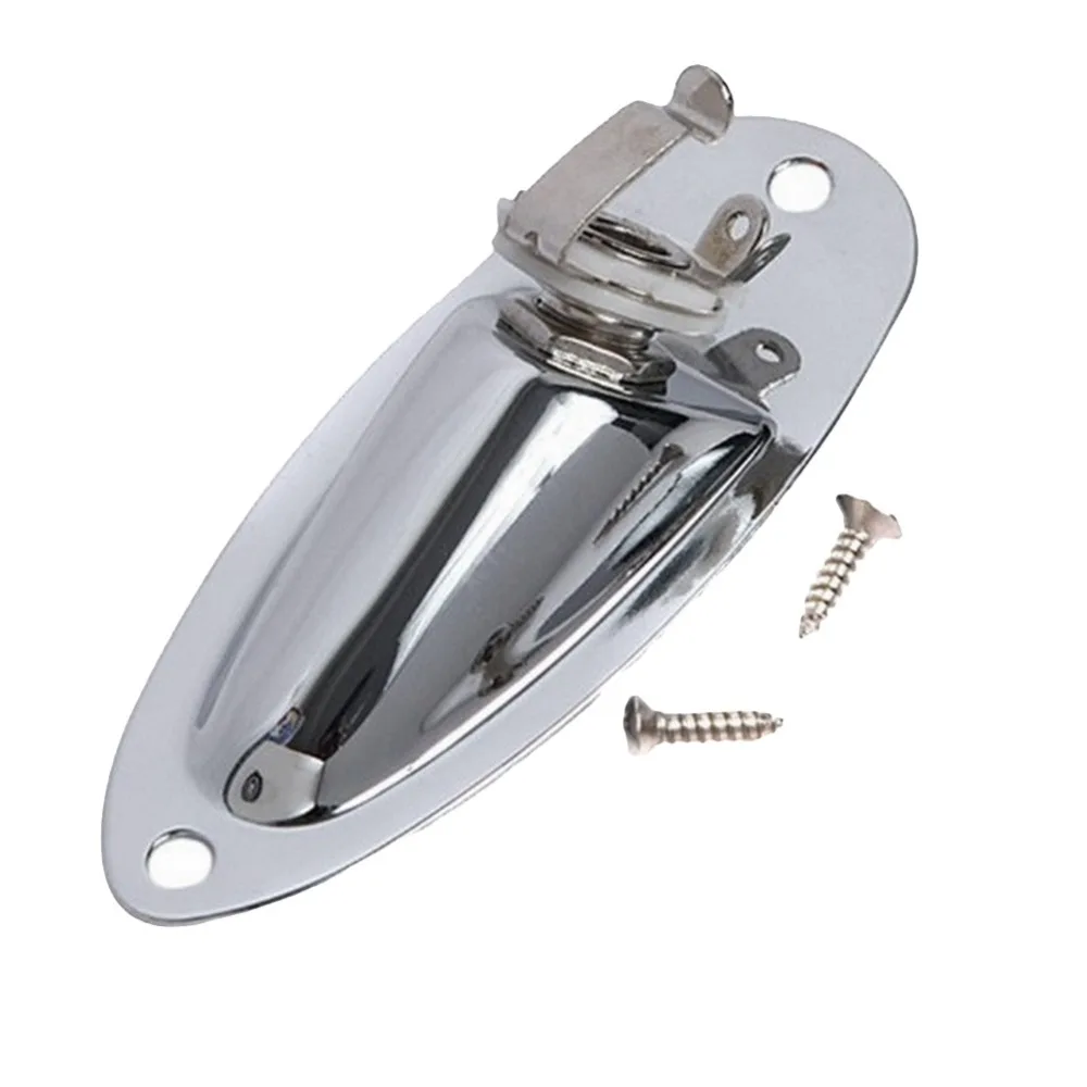 

Guitarra Pickup Boat Guitar Jack Plate Professional Durable Electric Guitar Jack Plate Guitar Parts 6.35mm