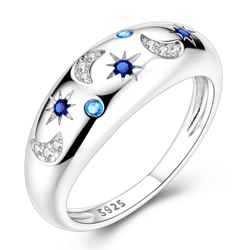 925 Sterling Silver Zirconium Devil's Eye Wedding Ring