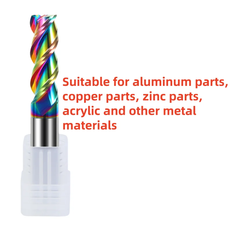 1PCS 1-20 Cemented carbide HRC55 3Flute Aluminium Copper nanocoating CNC Machine Tools Router Bit Milling Cutter End Mill Metal