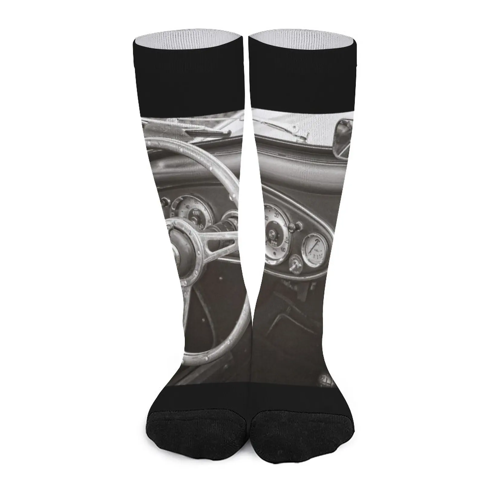 Austin Healey 3000 Classic Sports Car Interior Socks Men cycling socks compression stockings Women