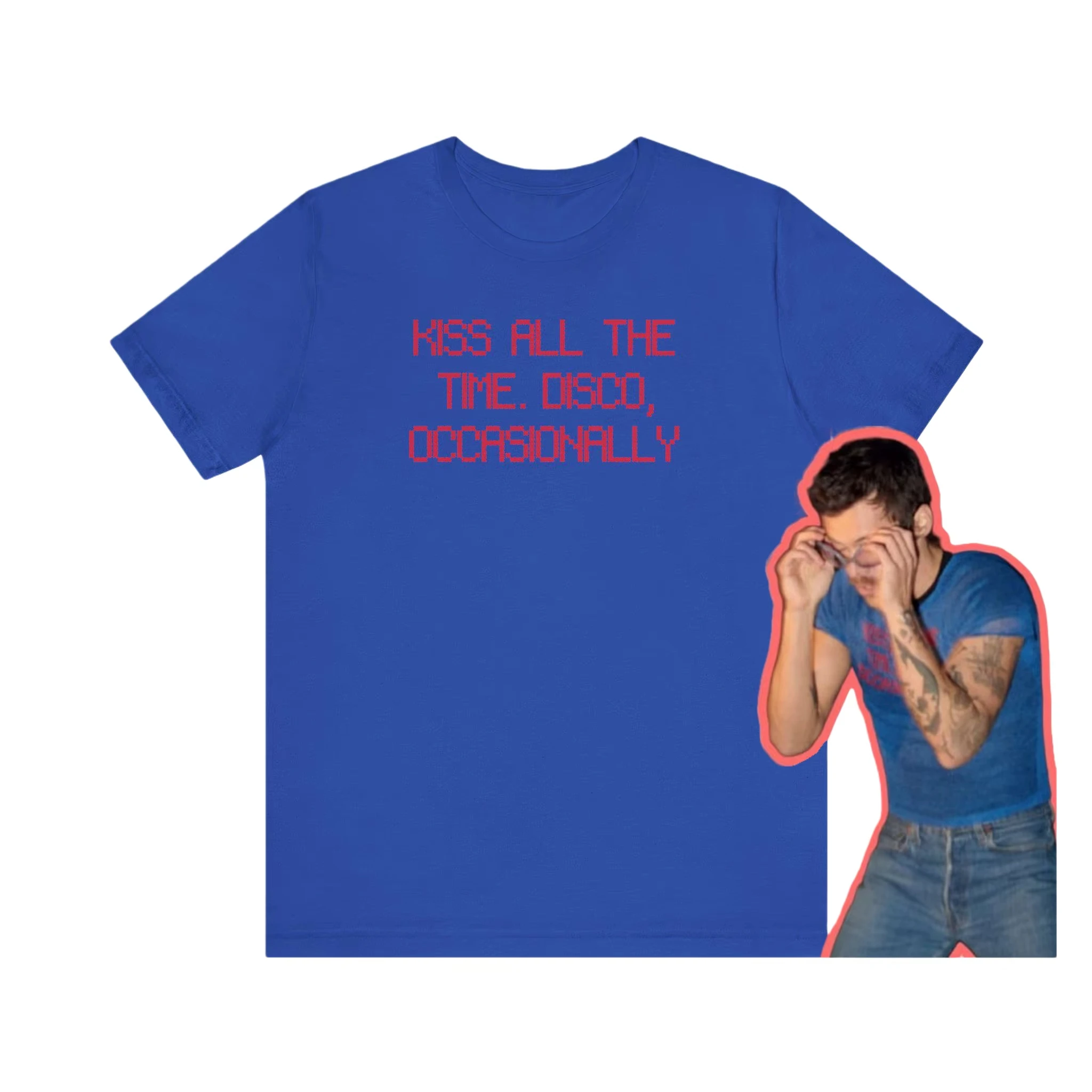 Harry Styles Kiss All the Time Disco Occasionally 2026 album Uni 100%cotton shirt summer O-Neck Short Sleeve Tshirt fan gift