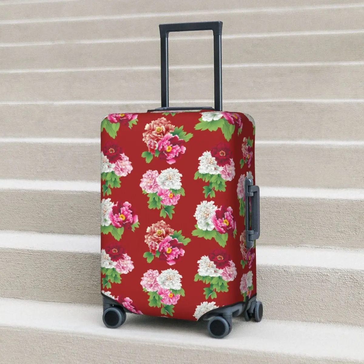 

Tropical Vibes Flower Suitcase Cover Hawaii Fashion Cruise Trip Flight Practical Luggage Accesories Protection