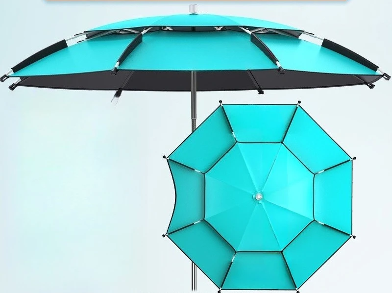 

Fishing umbrella, new outdoor leisure camping big fishing umbrella, bold crutches, sun protection and rainstorm umbrella