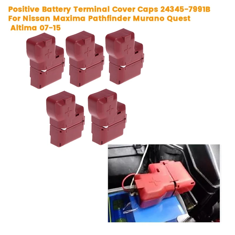 Car Positive Battery Terminal Cover Caps For Nissan Maxima Pathfinder Murano Quest Altima 2007-2015 243457991B