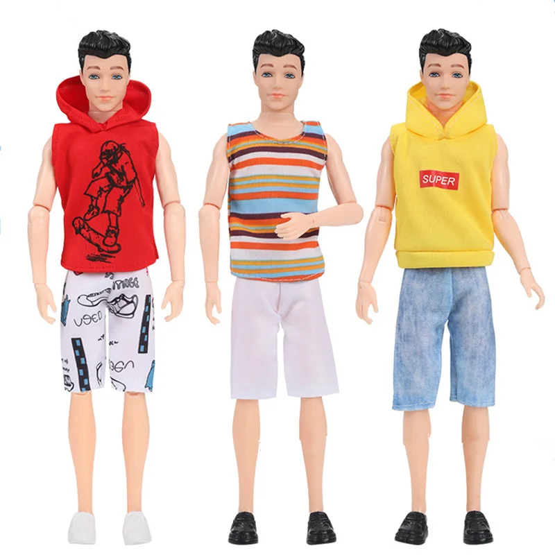 30cm Ken Doll Full Set 1/6 Boyfriend Doll with Casual Clothes Suit Dress Up Toys for Children