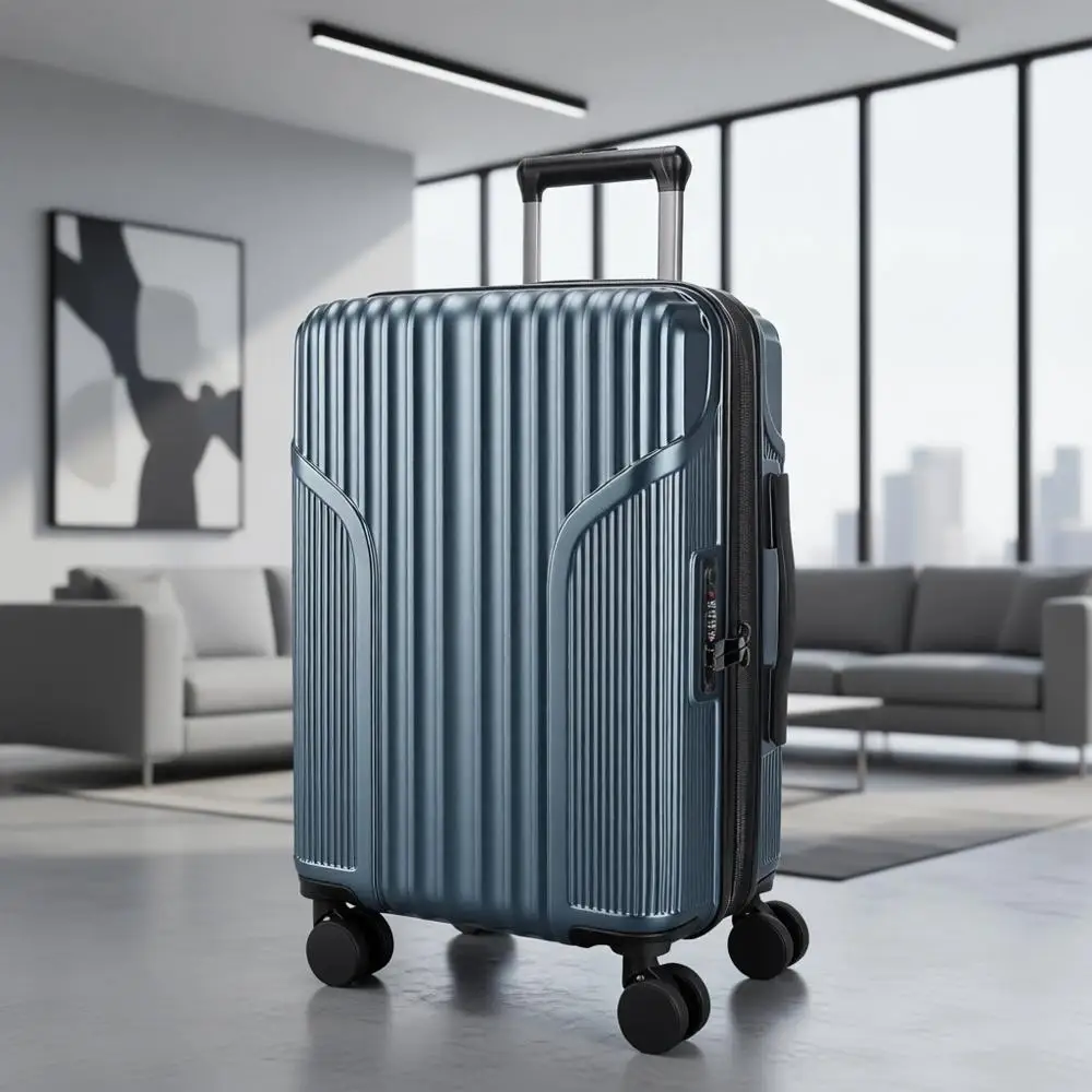 

20-дюймовый расширяемый жесткий чемодан для ручной клади с колесами-спиннерами, замком TSA, одобренный авиакомпаниями, королевский синий