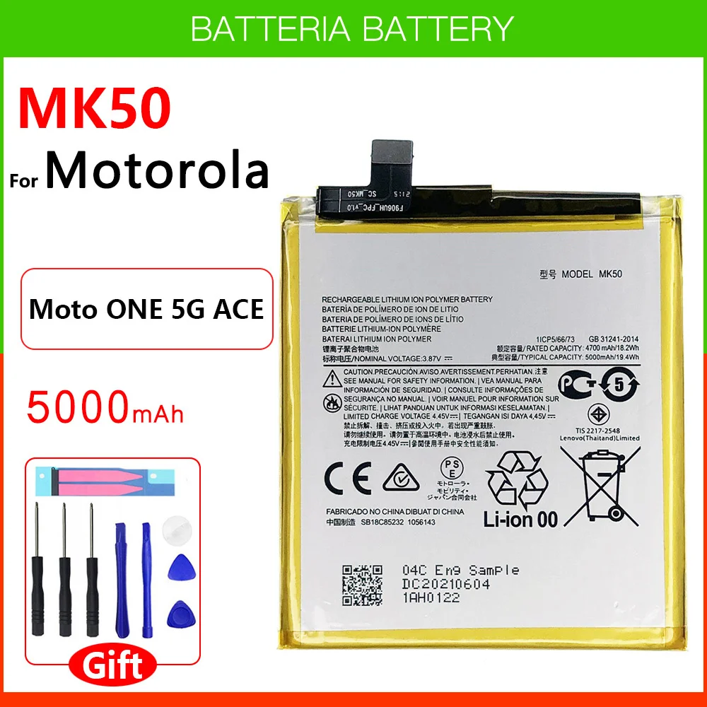 100% Original Genuine MK50 5000mAh Battery For Motorola MK 50 ONE 5G ACE Moto G 5G Batteria With Free Tools