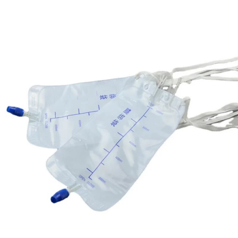 2Pcs Reusable Elderly Male Walking Urine Bag Silicone Funnel Urinary Catheter Drainage Bag 500ML Patient Incontinence underpants