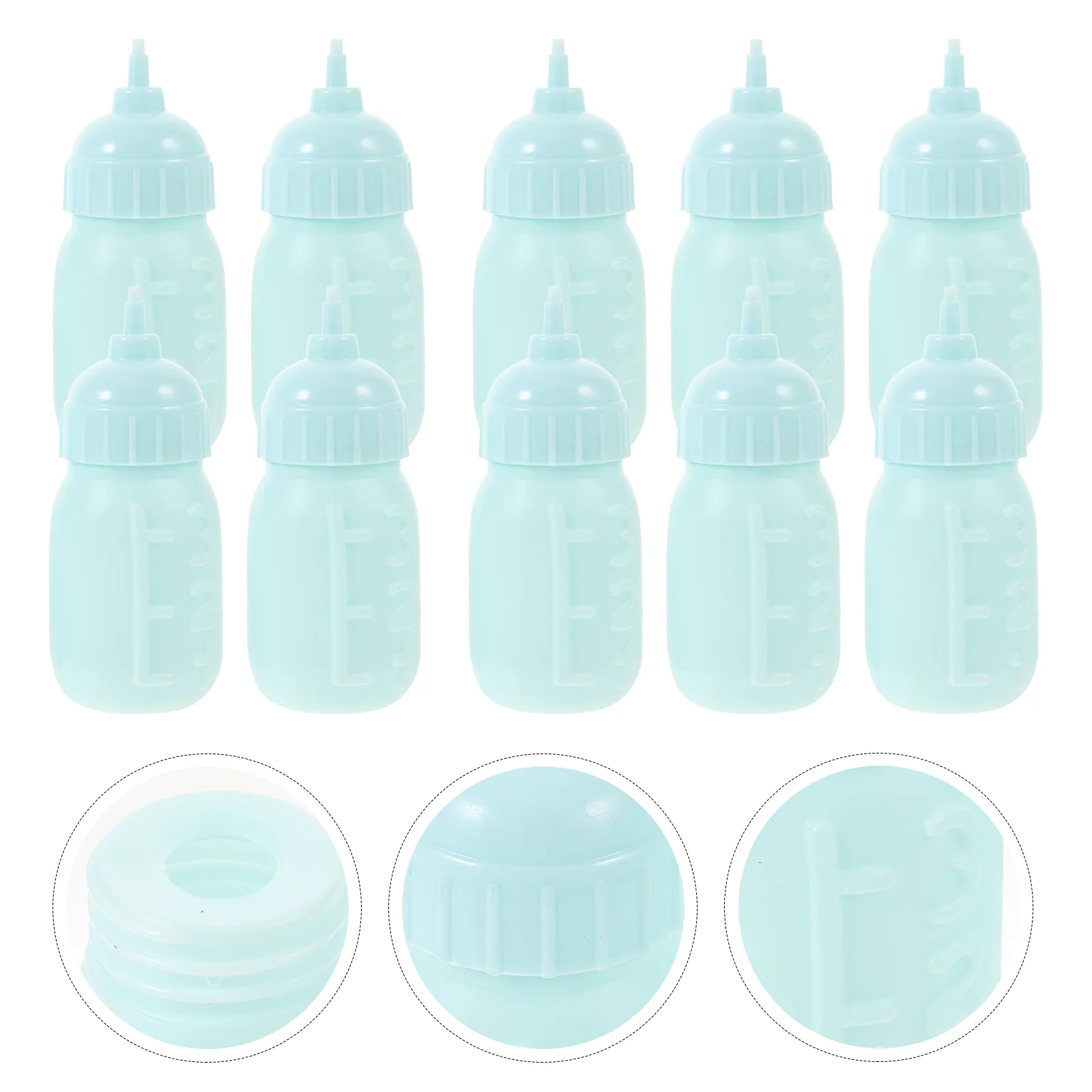 10 Pcs Mini Bottle Miniature Bottles Childrens Toys Pretend Juice Plastic Baby Shower Favors for Girls