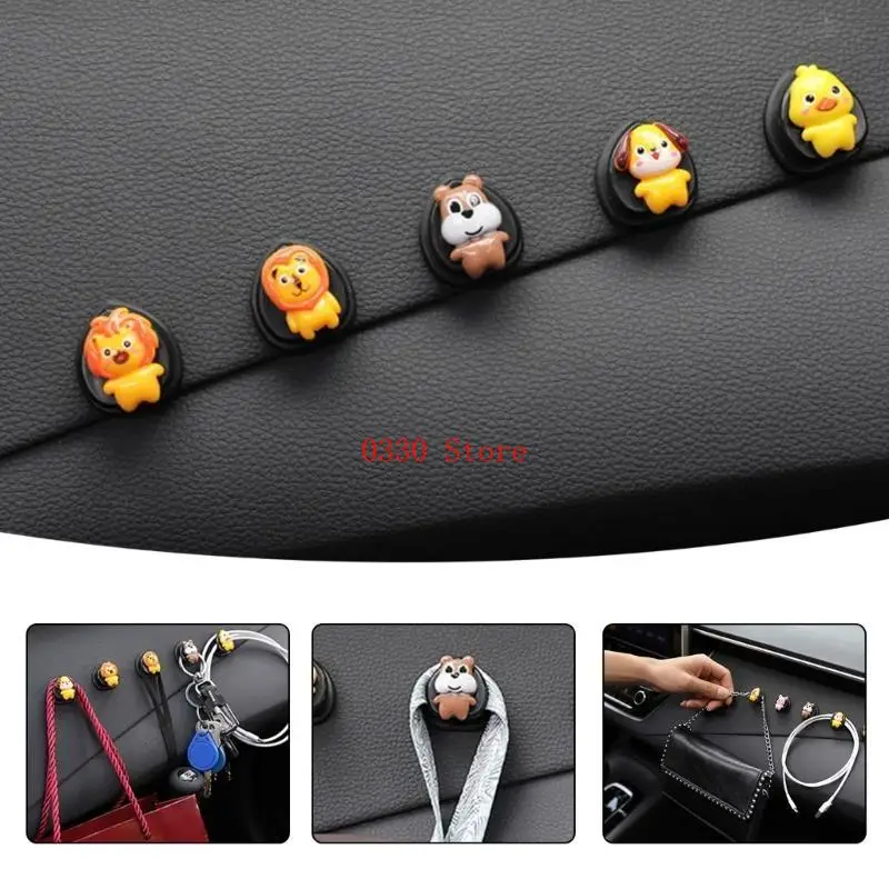 Adhesive Small Hook Automotive Interior Holder Car Mini Hooks Multifunctional Hook for Purse Cable Keys