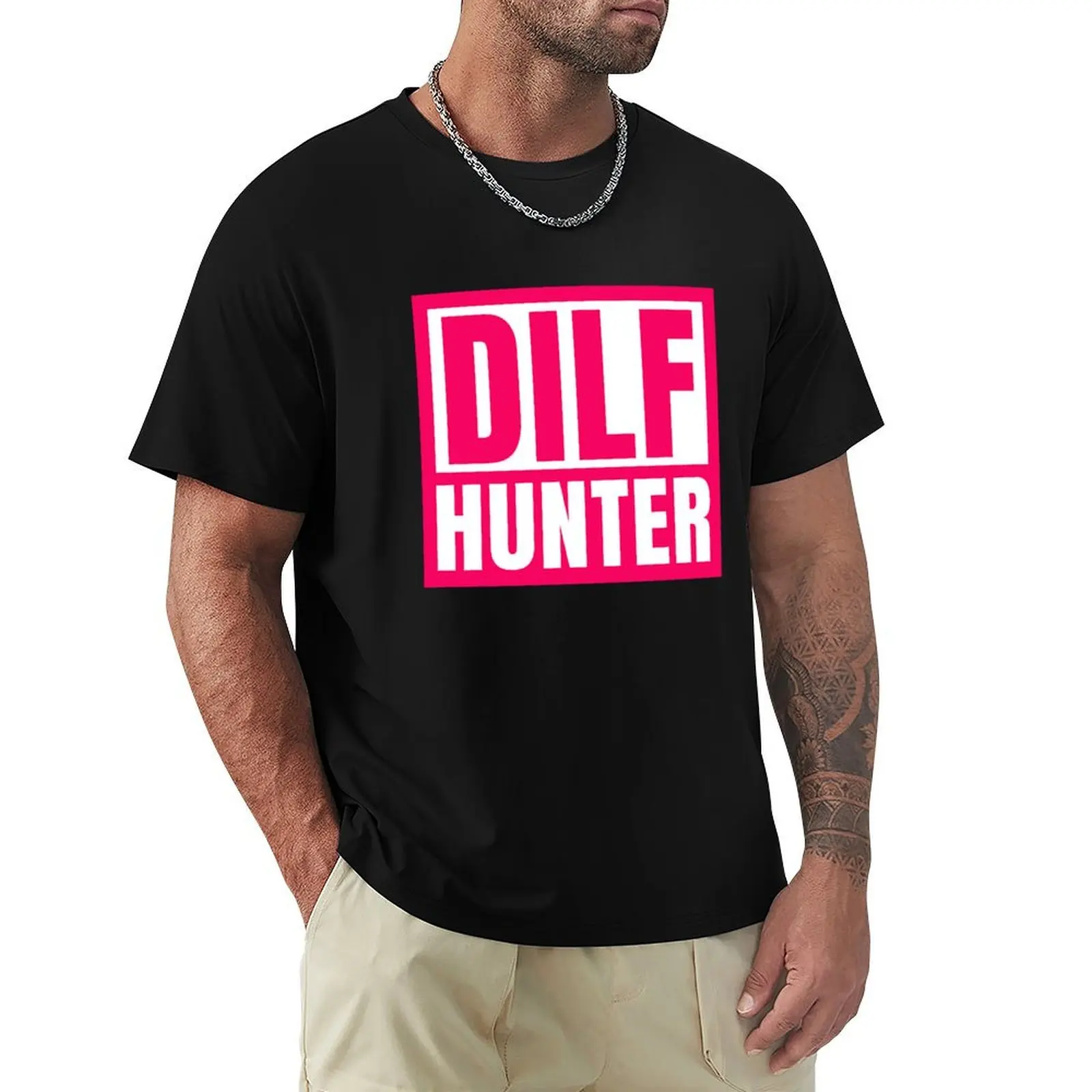 

Dilf Hunter T-Shirt Personalized t-shirt summer tops cute tops Men's t shirts