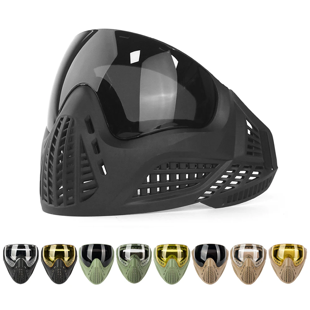# NewNew Maschera tattica Phantom con occhiali antiappannamento Esercito Militare Airsoft Maschera integrale CS Caccia Paintball Maschera protettiva