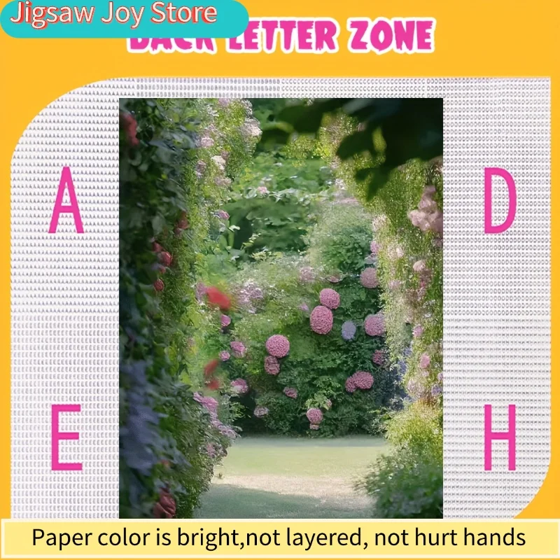 1箱アジサイの花ミニパズル - 15x10インチの豊かな花の芸術、中級スキルレベル、大人向けのポータブル段ボールジグソー