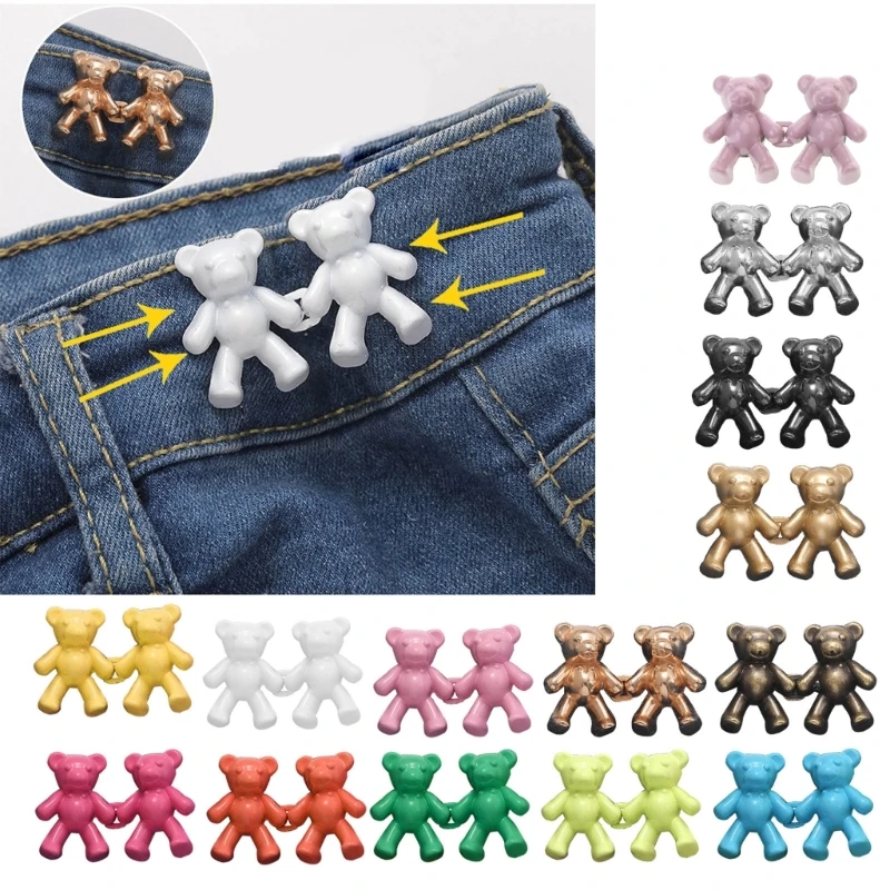 Jeans Buttons Adjustable Jeans Buttons Make Trousers Tighter for Denims Dresses Y08E