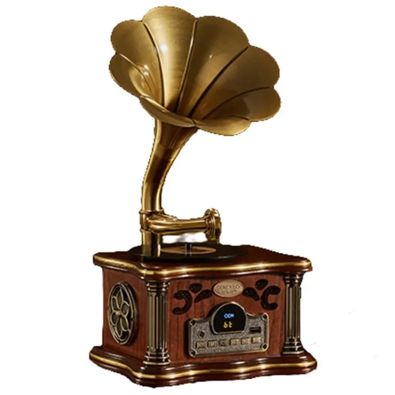 Retro Bluetooth audio, mini phonograph, styling home decoration gifts, rechargeable rotating models