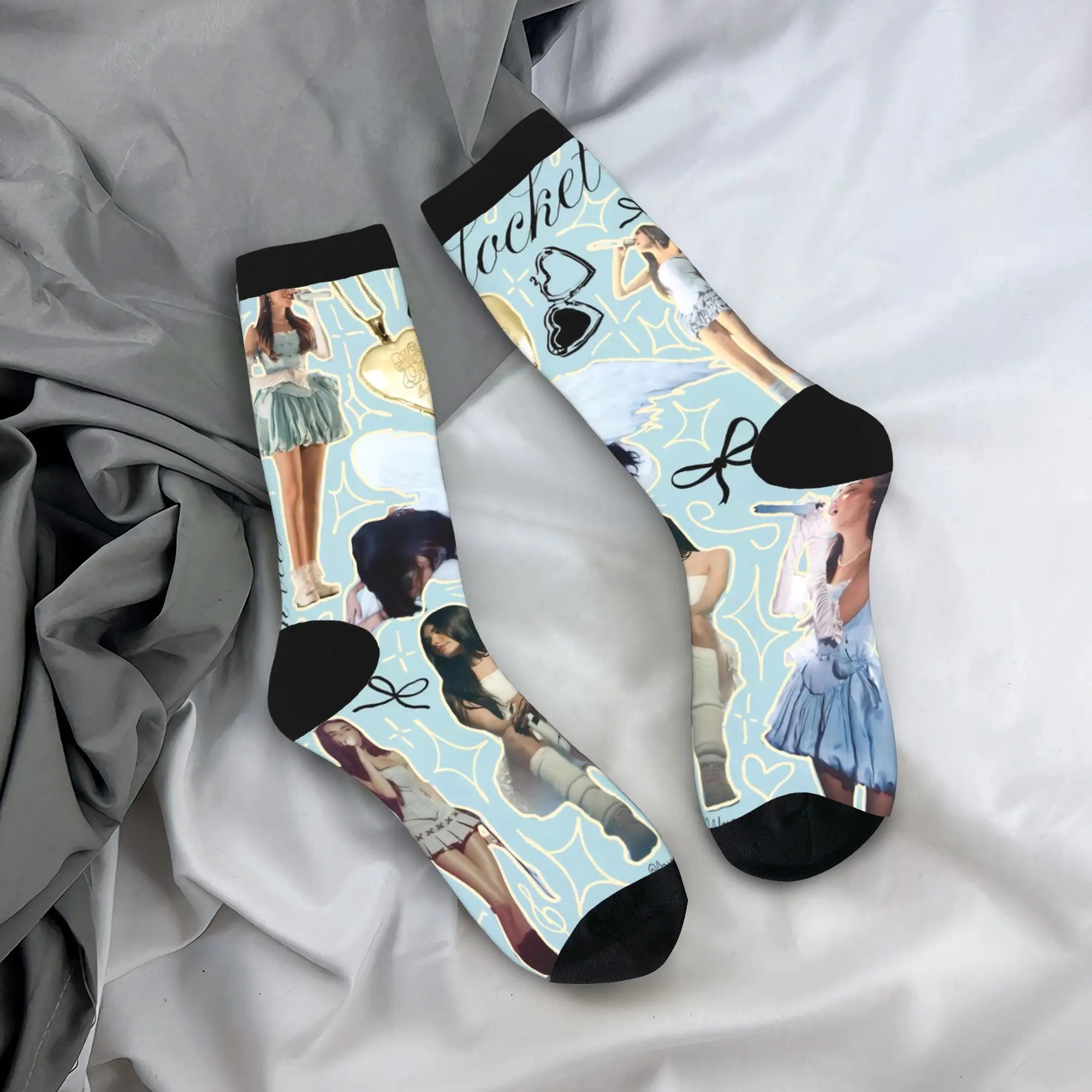 

Новые мужские носки Harajuku Locket Madison Beer Sock из полиэстера, спортивные женские носки на весну, лето, осень, зиму