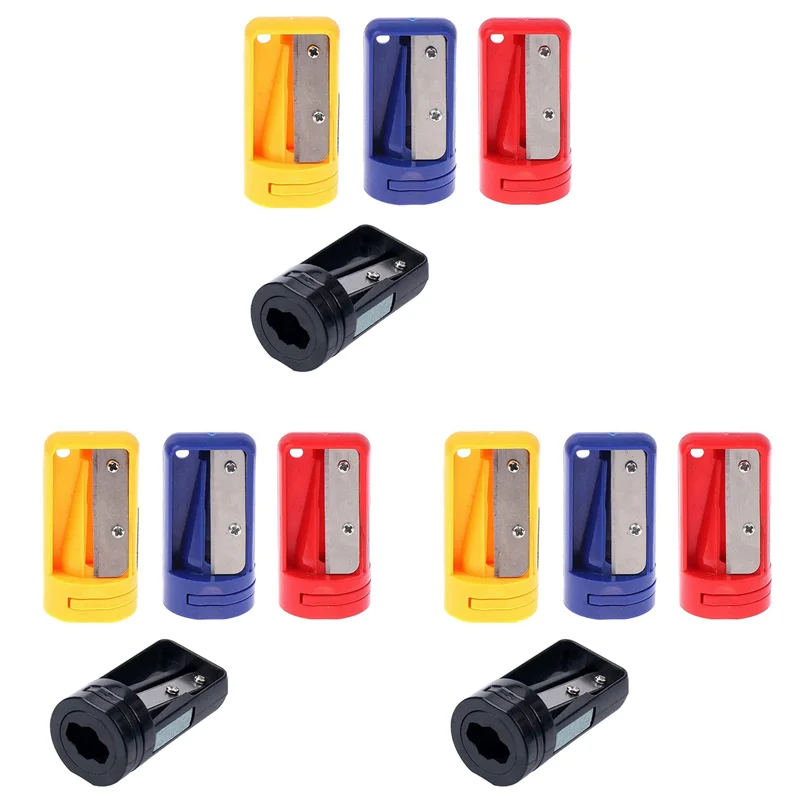 EDT-ช่างไม้ดินสอ Sharpener-12 Pack ManualดินสอSharpenerสําหรับแบนช่างไม้ดินสอ,แบบพกพาดินสอSharpeningเครื่องมือ