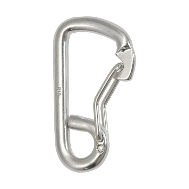 1PCS Climbing Buckle Keychian Mini Carabiners Outdoor Camping D-ring Buckles Stainless Steel Spring Snap Hooks Keychains Clips