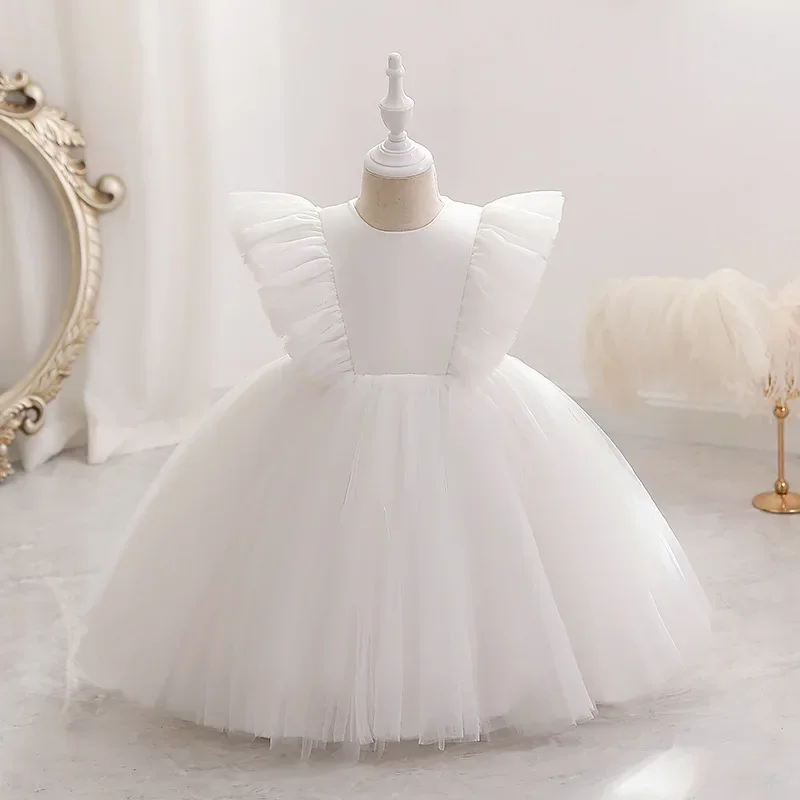 Youth Girls Elegant Luxury Wedding Party Gala Dresses Birthday Princess Child 4 6 8 to 10 Years Baby Lilac Kids Costume Clothes