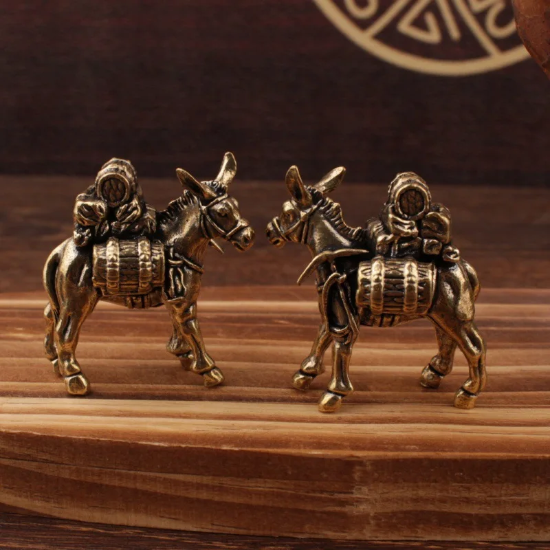 Brass ornament walking donkey travel handicrafts souvenirs home tabletop ornament desert camel