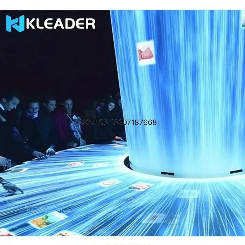 Wmwmnu LED Waterfall Screen Display Artificial Digital Waterfalls Curtains Background Wall for Interactive Museum
