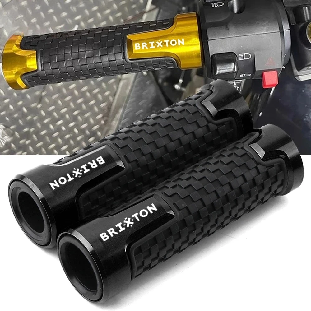 Universal CNC Handlebar Grips Handle Bar Covers Cap Motorcycle Accessories For BRIXTON Cromwell 125 250 1200 Crossfire 500 Storr