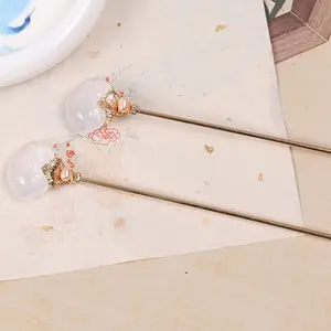 Safety Buckle Flower Hairstyle Design Tool Ancient Headwear Hanfu Hair Sticks Ancient Style Hairpin Chinese Style Headwear