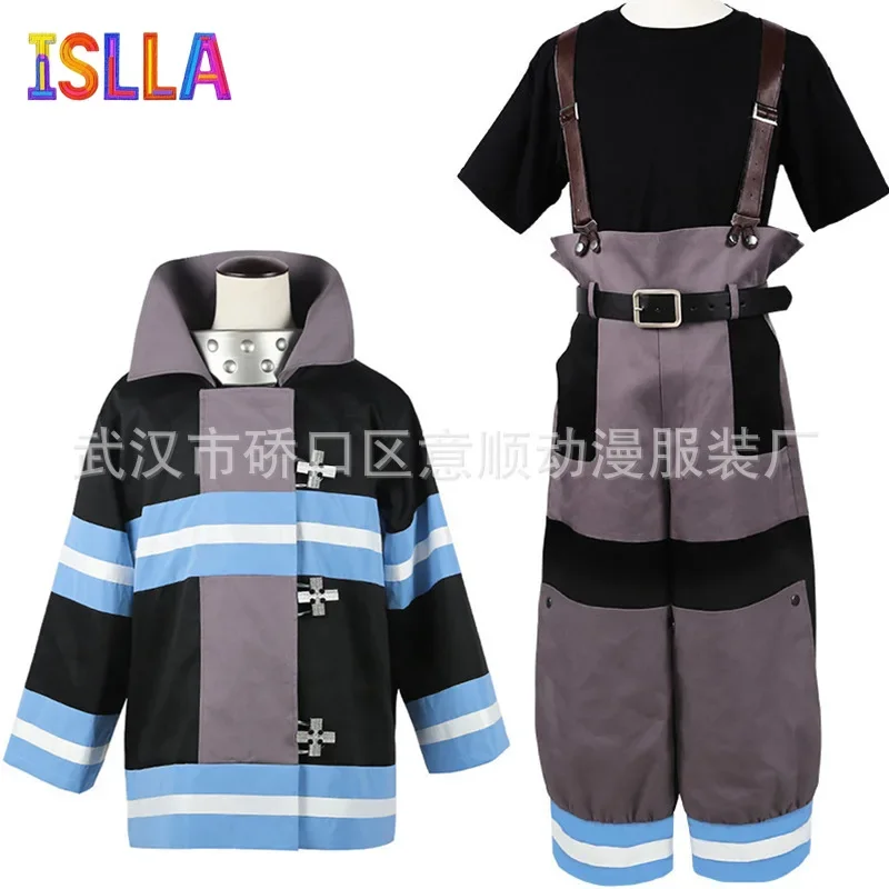 Shinra Kusakabe Costume Coat Pants Jackets Fire Force Anime Cosplay Costume Enen no Shouboutai Fire Brigade Asa Boiru Uniform