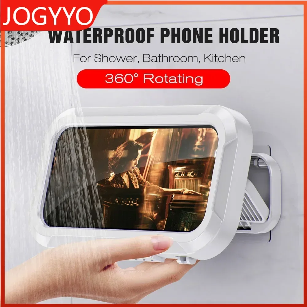 

Waterproof Shower Phone Holder Rotation Angle Adjustable Telescoping Wall Mount Phone Holder for Bathroom Kitchen Bracket Stand