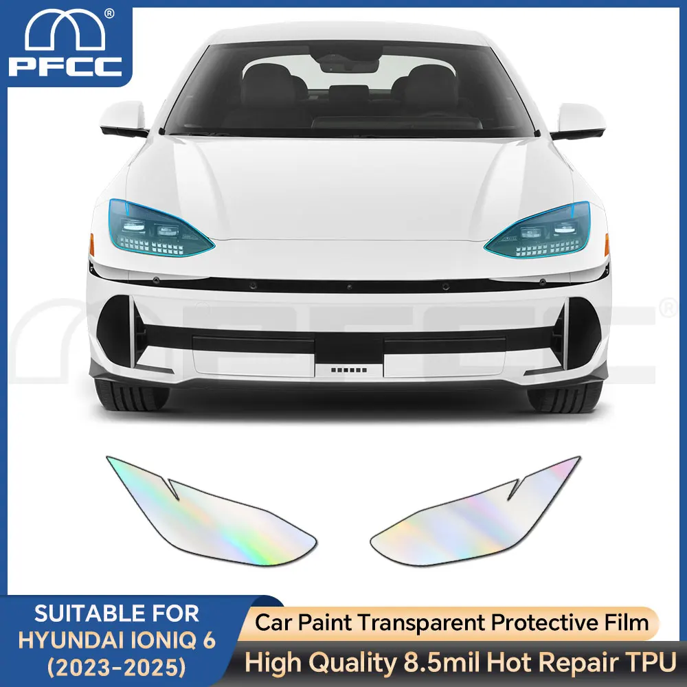 

Для Hyundai IONIQ 6 2023 2024 2025 пленка для фар заднего вида защитная пленка из ТПУ автомобильная наклейка устойчивая защита от царапин прозрачная
