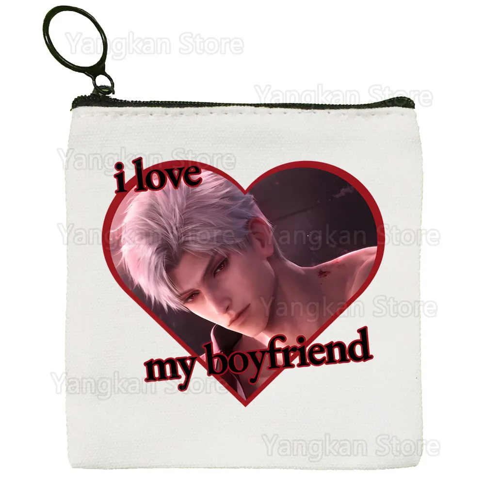 Love and Deepspace Sylus My Boyfriend Холщовый кошелек для монет Женский милый простой мини-сумка для монет на молнии