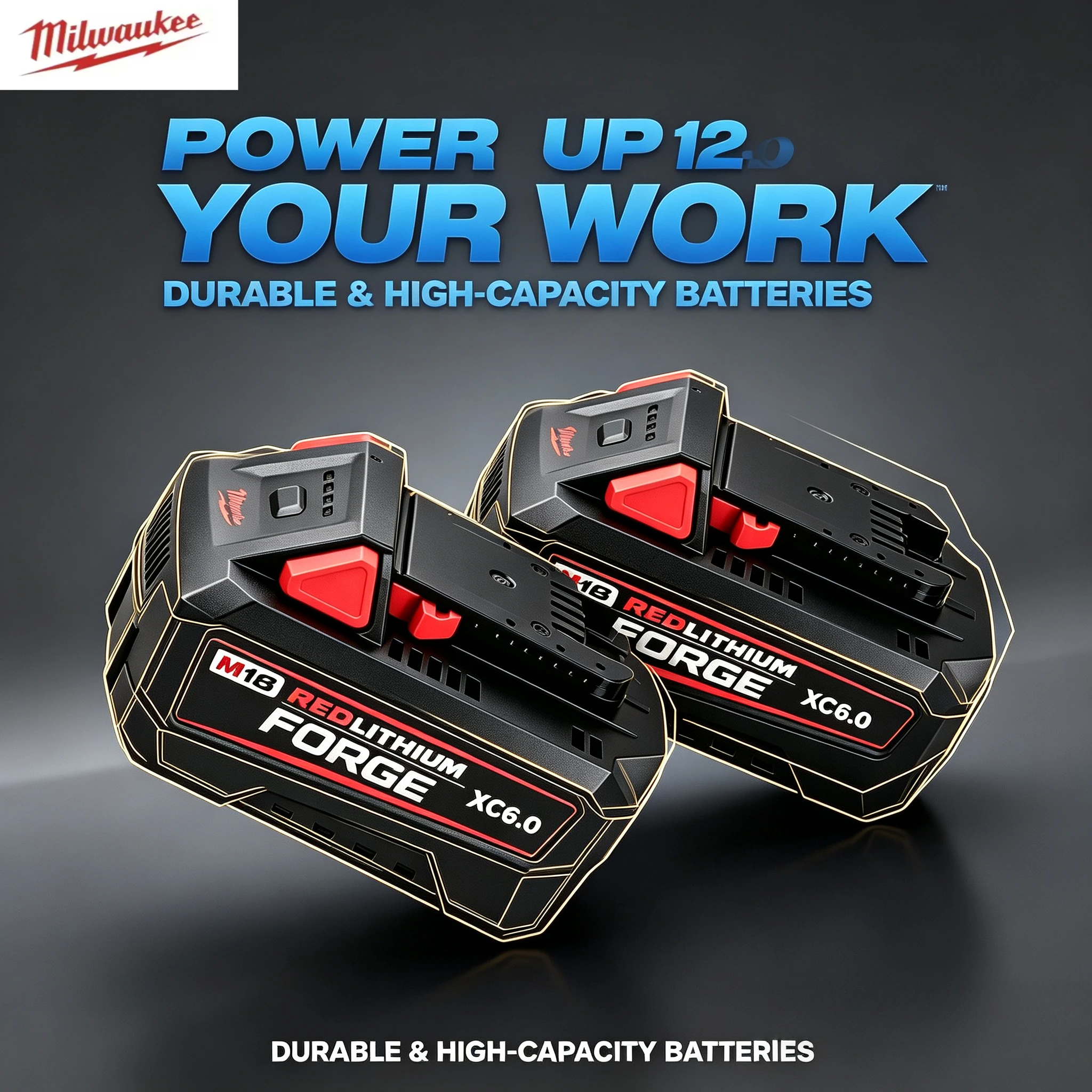 

New fast compatible M1818V 6.0Ah8.0Ah battery easy to install and remove for Milwaukee48-11-1815 48-11-1850 2604-22 series tools
